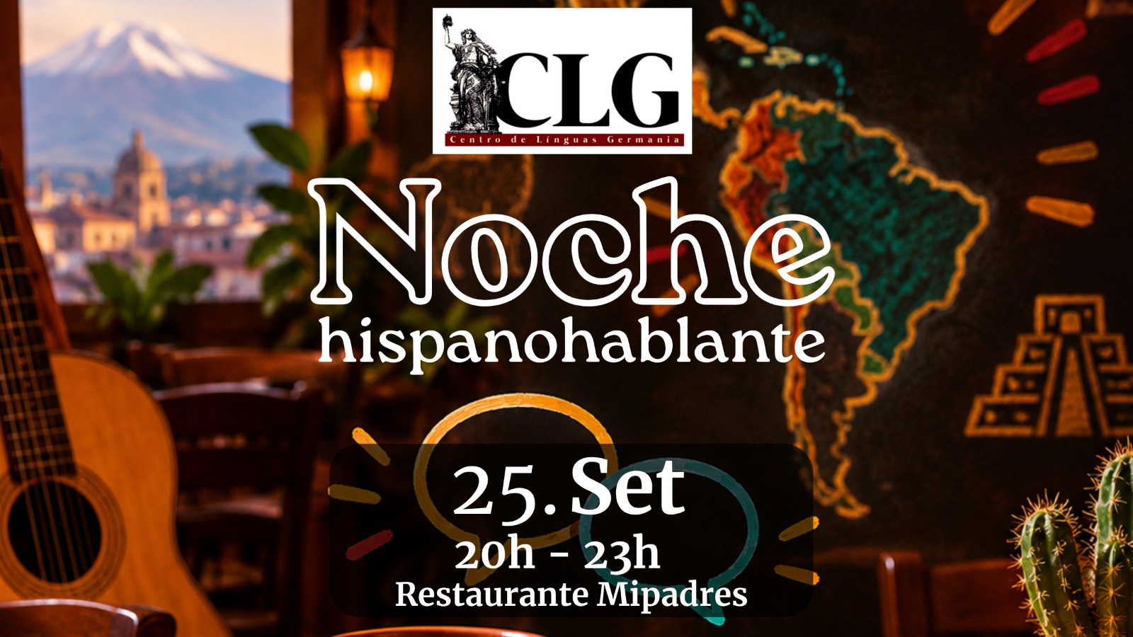💃 Vem aí mais uma edição da nossa NOCHE HISPANOHABLANTE!